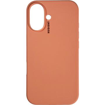 Custodia in Silicone Nudient Base per iPhone 16 - Arancione pesca