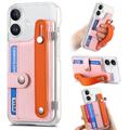 Custodia in plastica CY1 per iPhone 16 - Slot per schede, cinturino da polso, supporto per il calcio