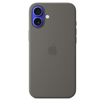 Custodia in Silicone per iPhone 16 Plus Apple con MagSafe MYYC3ZM/A - Grigio pietra