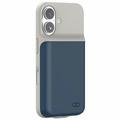 Custodia per batteria di backup per iPhone 16 Plus - 7000mAh - Blu scuro / Grigio