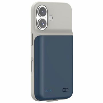Custodia per batteria di backup per iPhone 16 Plus - 7000mAh - Blu scuro / Grigio