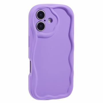 Custodia in TPU Candy Color Wavy per iPhone 16 Plus - Viola