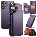 Custodia per iPhone 16 Plus Caseme C22 Portafoglio RFID - Viola