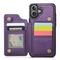 Custodia per iPhone 16 Plus Caseme C22 Portafoglio RFID - Viola