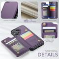Custodia per iPhone 16 Plus Caseme C22 Portafoglio RFID - Viola