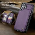 Custodia per iPhone 16 Plus Caseme C22 Portafoglio RFID - Viola