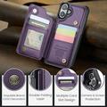 Custodia per iPhone 16 Plus Caseme C22 Portafoglio RFID - Viola