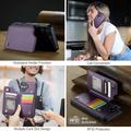 Custodia per iPhone 16 Plus Caseme C22 Portafoglio RFID - Viola