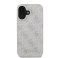 Custodia Ibrida Guess 4G Metal Gold Logo per iPhone 16 Plus - Rosa