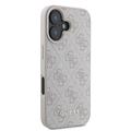 Custodia Ibrida Guess 4G Metal Gold Logo per iPhone 16 Plus - Rosa