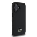 Custodia iPhone 16 Plus Lacoste Iconic Petit Pique Woven Logo - Compatibile con MagSafe - Nera