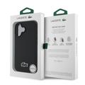 Custodia iPhone 16 Plus Lacoste Iconic Petit Pique Woven Logo - Compatibile con MagSafe - Nera
