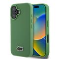 Custodia iPhone 16 Plus Lacoste Iconic Petit Pique Woven Logo - Compatibile con MagSafe - Verde