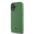Custodia iPhone 16 Plus Lacoste Iconic Petit Pique Woven Logo - Compatibile con MagSafe - Verde