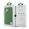 Custodia iPhone 16 Plus Lacoste Iconic Petit Pique Woven Logo - Compatibile con MagSafe - Verde