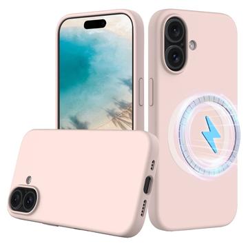 Custodia in silicone liquido per iPhone 16 Plus - compatibile con MagSafe - Rosa