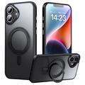Custodia ibrida con supporto magnetico per iPhone 16 Plus - Nera