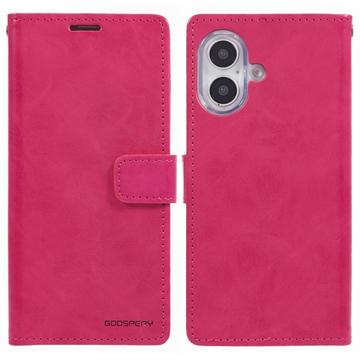 Custodia a portafoglio iPhone 16 Plus Mercury Goospery Blue Moon - Rosa Neon
