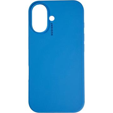 Custodia in Silicone Nudient Base per iPhone 16 Plus - Blu