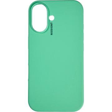 Custodia in silicone iPhone 16 Plus Nudient Base - Verde menta