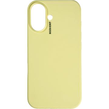 Custodia in silicone per iPhone 16 Plus Nudient Base - Giallo pallido