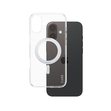 Custodia per iPhone 16 Plus PanzerGlass Care Kickstand - Compatibile con MagSafe - Argenta
