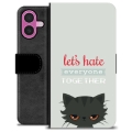 iPhone 16 Plus Custodia Portafoglio - Gatto Arrabbiato