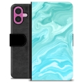 iPhone 16 Plus Custodia Portafoglio - Marmo Blu