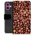 iPhone 16 Plus Custodia Portafoglio - Chicchi di Caffè