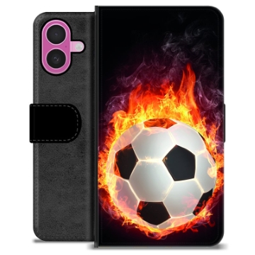 iPhone 16 Plus Custodia Portafoglio - Fiamma di Calcio