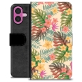 iPhone 16 Plus Custodia Portafoglio - Fiori Rosa