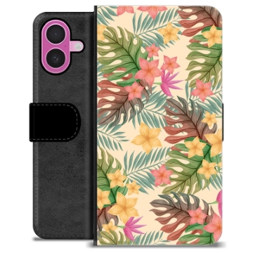 iPhone 16 Plus Custodia Portafoglio - Fiori Rosa