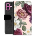 iPhone 16 Plus Custodia Portafoglio - Fiori Romantici