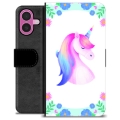 iPhone 16 Plus Custodia Portafoglio - Unicorno