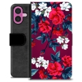 iPhone 16 Plus Custodia Portafoglio - Fiori Vintage