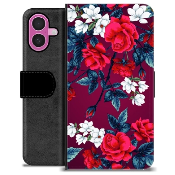 iPhone 16 Plus Custodia Portafoglio - Fiori Vintage