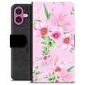 iPhone 16 Plus Custodia Portafoglio - Fiori ad Acquerello