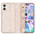 Custodia Ibrida Serie Stylish Glitter per iPhone 16 Plus - Color Oro
