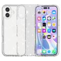 Custodia Ibrida Serie Stylish Glitter per iPhone 16 Plus - Valkoinen