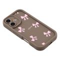 Custodia elegante in TPU antiurto per iPhone 16 Plus con bordi rialzati - Marrone / Arco
