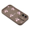 Custodia elegante in TPU antiurto per iPhone 16 Plus con bordi rialzati - Marrone / Arco