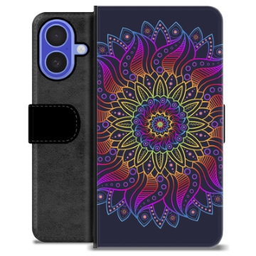 iPhone 16 Custodia Portafoglio - Mandala Colorata