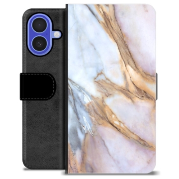 iPhone 16 Custodia Portafoglio - Marmo Elegante