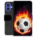 iPhone 16 Custodia Portafoglio - Fiamma di Calcio