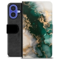 iPhone 16 Custodia Portafoglio - Marmo Giada