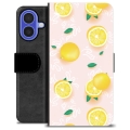 iPhone 16 Custodia Portafoglio - Motivo Limone
