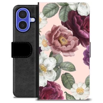 iPhone 16 Custodia Portafoglio - Fiori Romantici