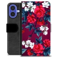 iPhone 16 Custodia Portafoglio - Fiori Vintage