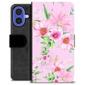 iPhone 16 Custodia Portafoglio - Fiori ad Acquerello