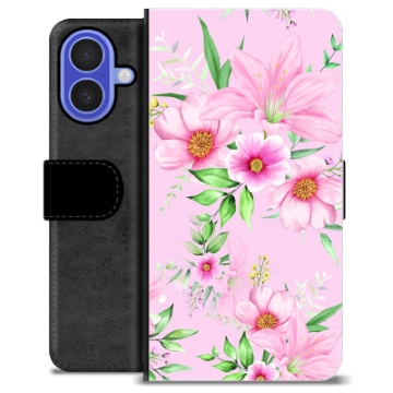 iPhone 16 Custodia Portafoglio - Fiori ad Acquerello